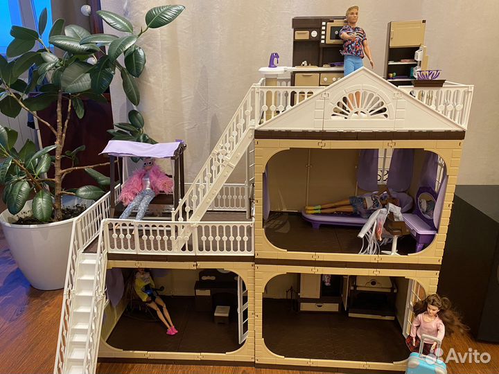Дом для кукол коттедж с мебелью