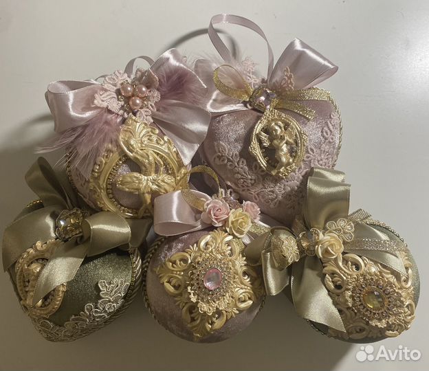 Новогодние игрушки, шары ручной работы