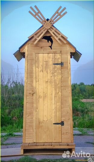 Дачный туалет деревянный GAR210