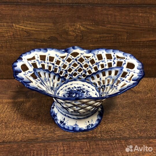 Конфетница сухарница Гжель