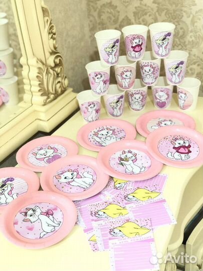 Посуда для детского праздника 10 персон