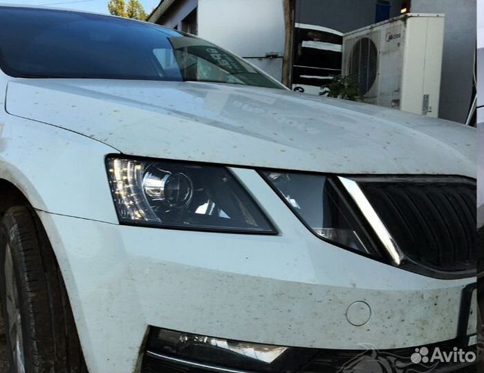 Линзованные фары на octavia A7 рестайлинг