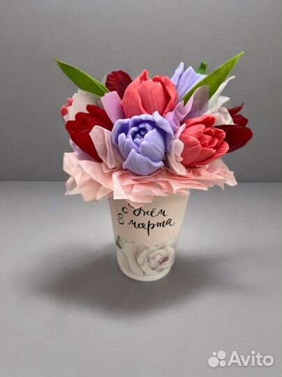 Букеты к 8 марта из мыла ручной работы