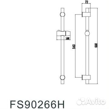 Душевая штанга Fmark FS90266H. черный черный