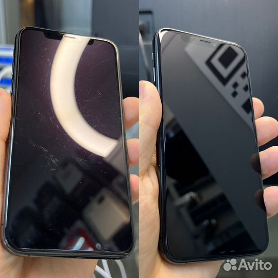 Полировка экранов телефонов, смарт часов