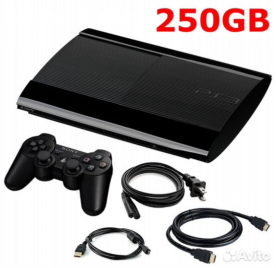 Игровая приставка ps 3 super slim 250gb HEN