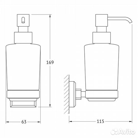 Дозатор Artwelle Hagel 9933A