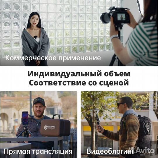 Черный Микрофон петличный Hollyland Lark M1