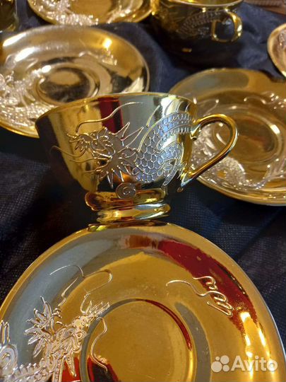 Сервиз чайный золотой дракон Япония