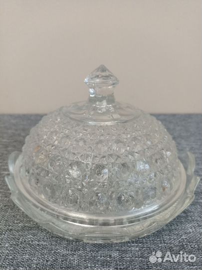 Хрустальная масленка СССР