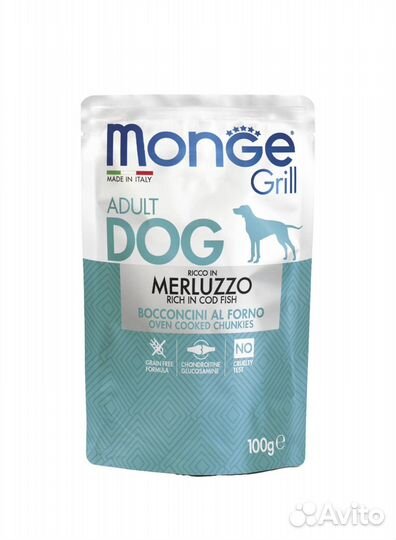 Monge Dog Grill Pouch беззерновой влажный корм