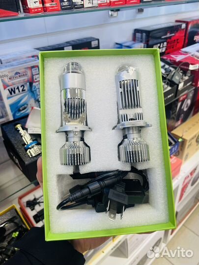 Светодиодные LED лампы с линзой H4