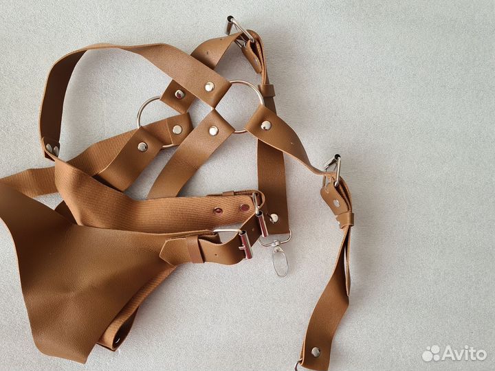 Новые подтяжки-портупея мужские кожаные