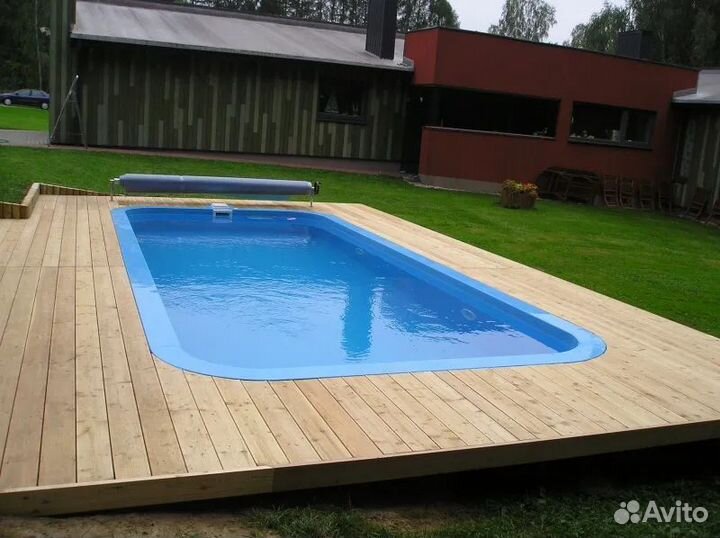 Бассейн 3х6х1,5 с угловыми ступенями