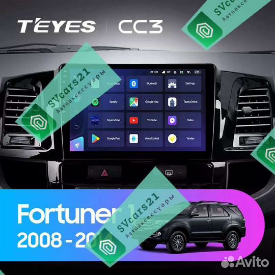 Магнитола Teyes CC3 plus Toyota Fortuner 1