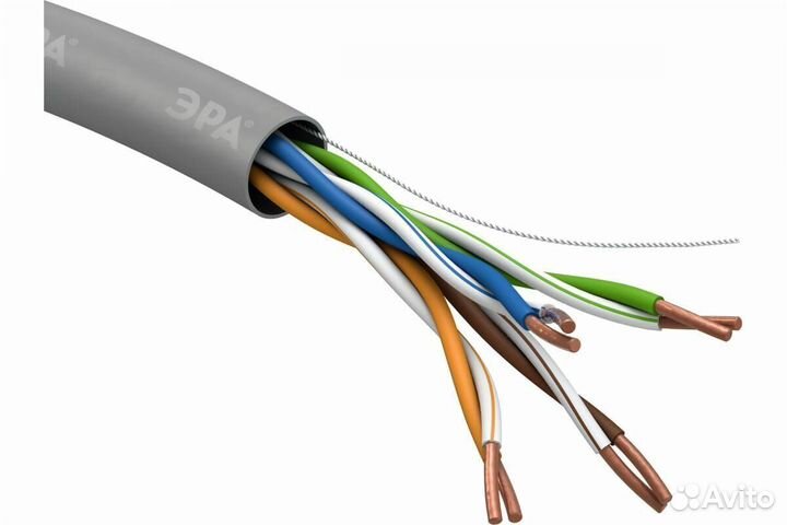 Кабель сетевой (витая пара) UTP 4x2x24AWG (0,5 мм)