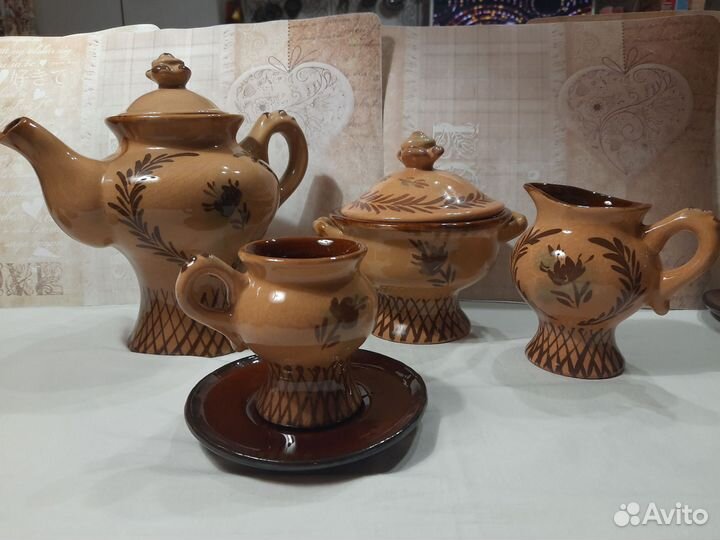 Керамический сервиз Гжельский РСФСР