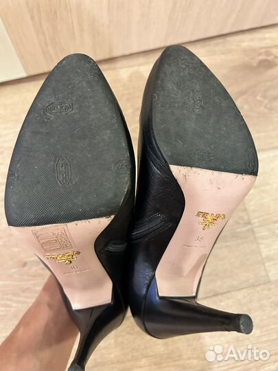 Кожаные ботильоны prada