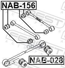 Сайлентблок задней поперечной тяги NAB-156 Febest