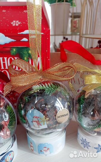 Новогодний шар чай/конфеты