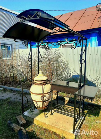 Мангал с местом под тандыр