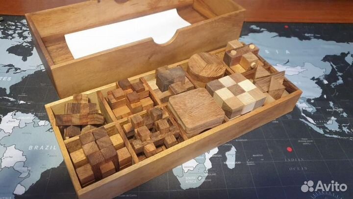 Набор деревянных головоломок 10шт