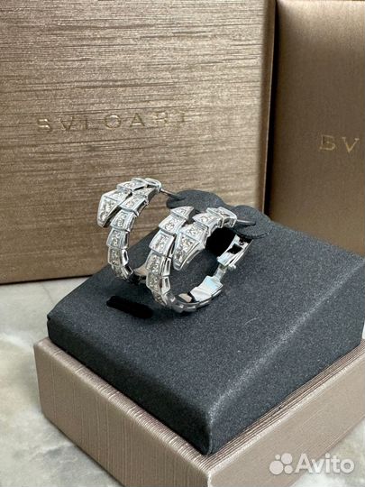 Серьги bvlgari serpenti с бриллиантами