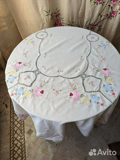 Скатерть винтажная хлопок б/у