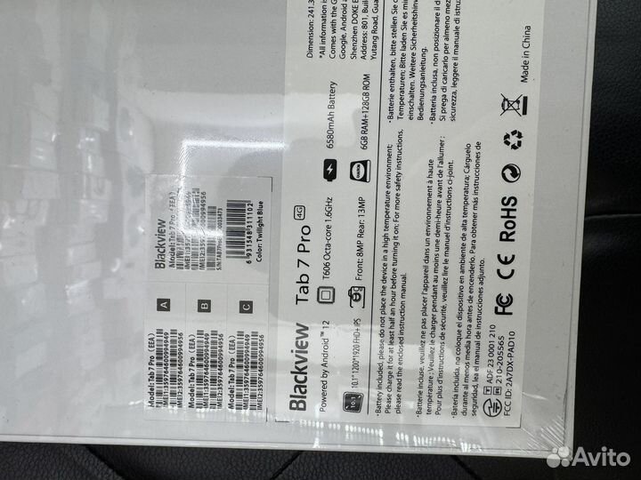 Планшет Blackview Tab 7pro 128 gb
