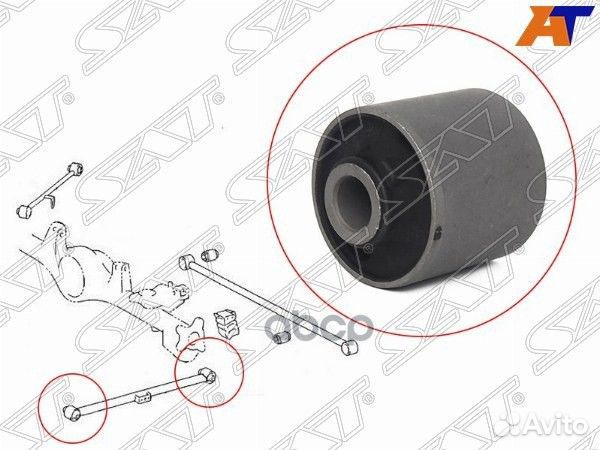Сайлентблок задней нижней продольной тяги toyot