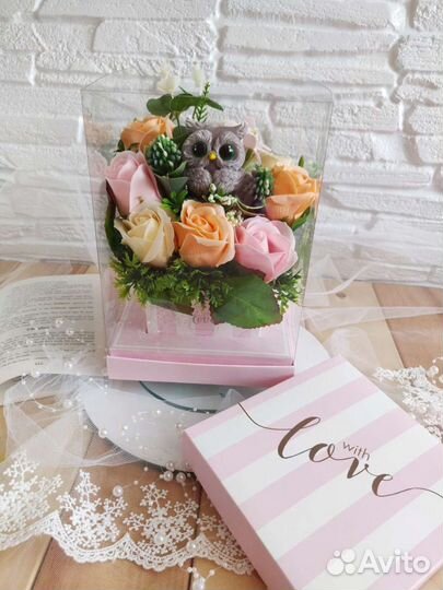 Букет из мыльных роз