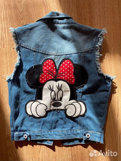 Джинсовка женская с принтом Микки маус