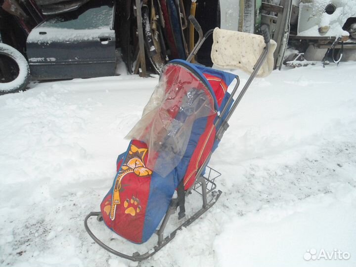 Санки складные с колесами