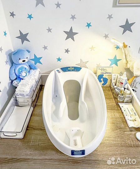 Ванночка для купания с термометром и весами