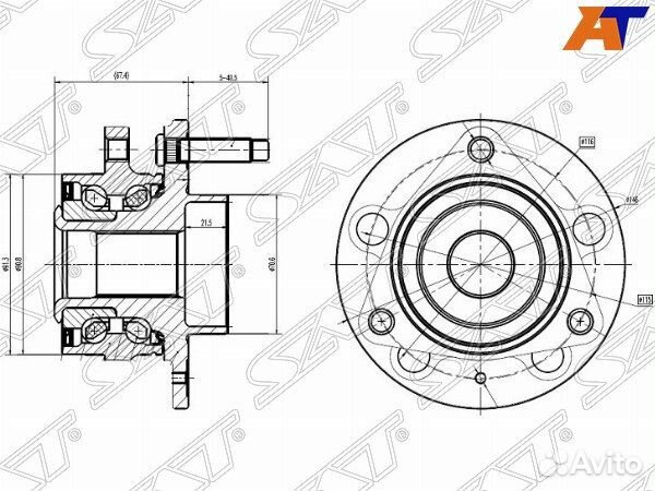 Ступичный узел перед chevrolet cruze /opel astra J