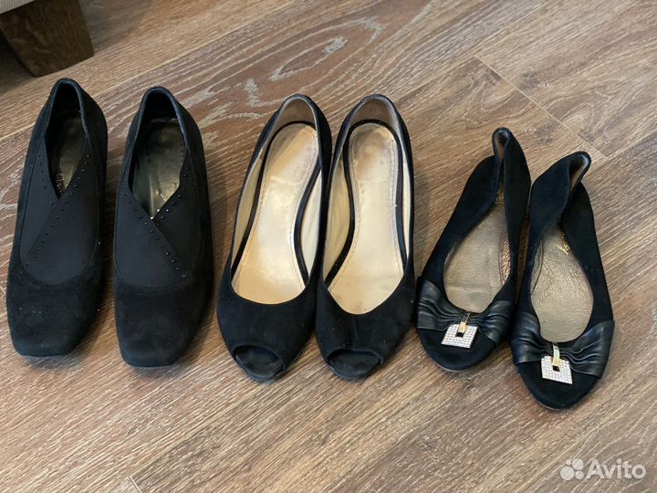 Балетки, туфли, ботиночки замша