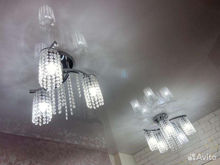 Люстра с хрусталиками