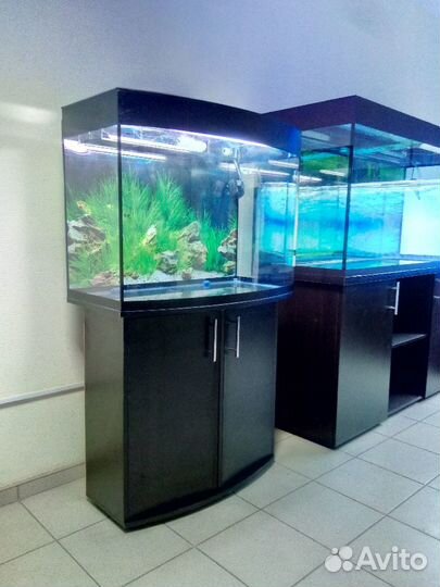 Аквариум 180л, полукруглый, свет, биофильтр, подс