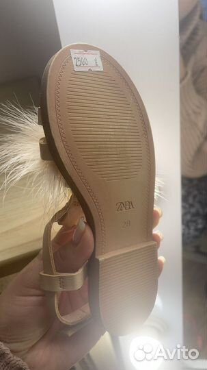 Сандалии для девочек zara кожанные