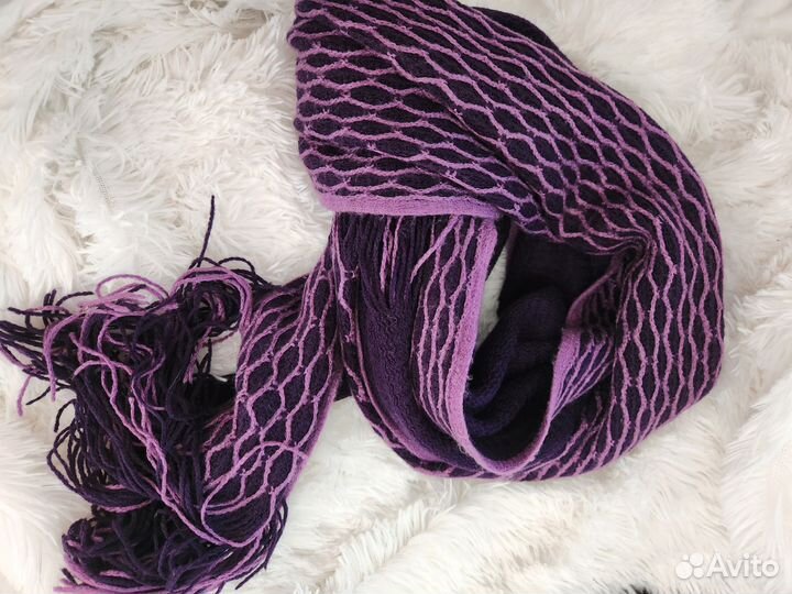Шарф женский зимний фиолетовый