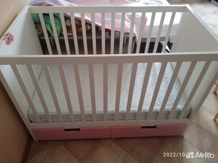 Детская кровать IKEA с матрасом