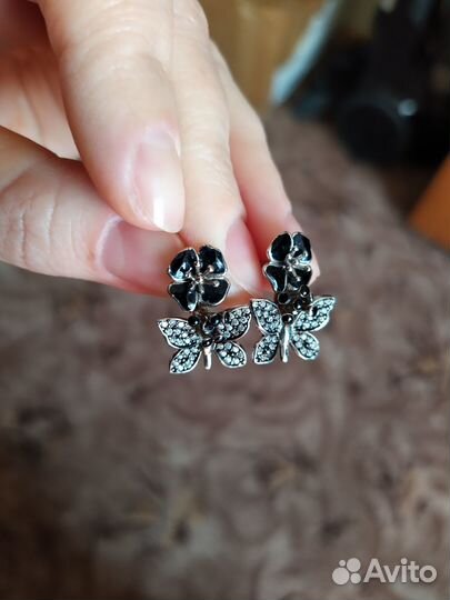 Серьги серебро 925 пробы