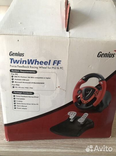 Игровой руль с педалями для Рs и Пк