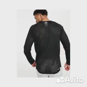 Черный топ с длинными рукавами New Balance Acceler