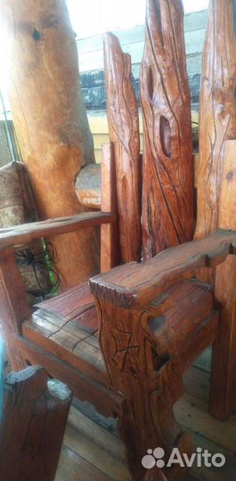Кресло трон ручной работы