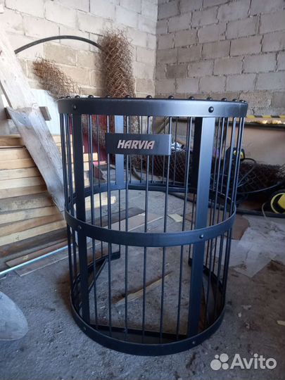 Огорождение каменки дровяной печи harvia
