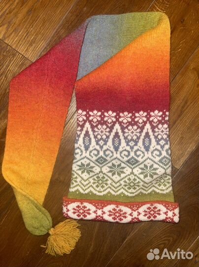 Шерстяная шапка-шарф