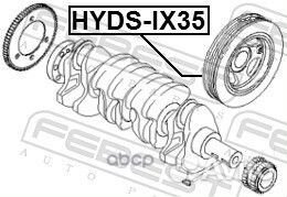 Шкив коленвала hyundai IX35/tucson 09- hydsix35