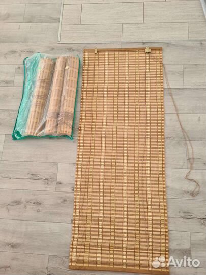 Рулонные шторы натуральный бамбук