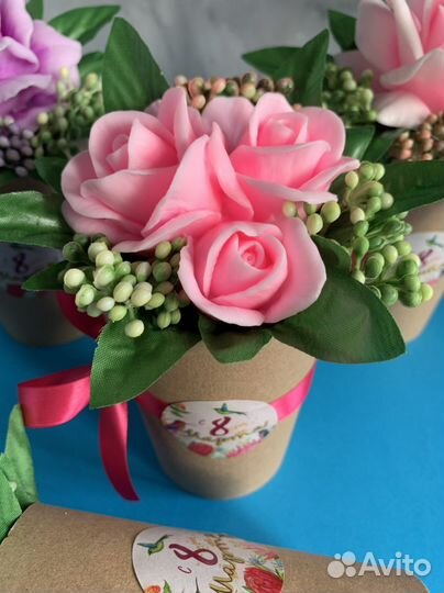 Букеты из мыла ручной работы Цветы из мыла